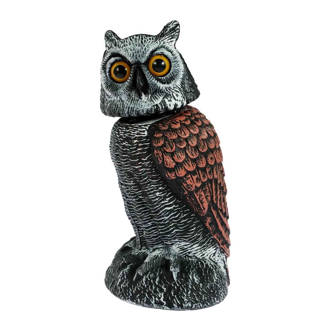 360° Swivel Head Owl Bird Scarer Realistic Owl Pigeon Bird Deterrent Repellent for Garden Best Pigeon Deterrent UK