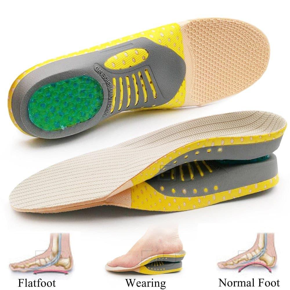 UK 2 pieces Premium Arch Fit Insoles for Plantar Fasciitis Orthotic Inserts Gel Heel and Arch Support