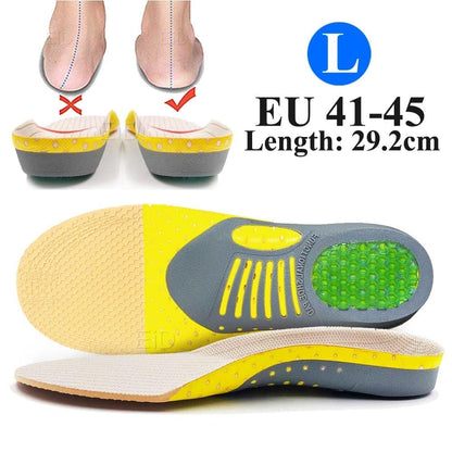 UK 2 pieces Premium Arch Fit Insoles for Plantar Fasciitis Orthotic Inserts Gel Heel and Arch Support