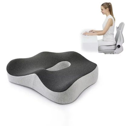 Orthopedic Seat & Back Cushion Set – Memory Foam Coccyx Cushion for Tailbone Pain, Sciatica Relief & Lower Back Support