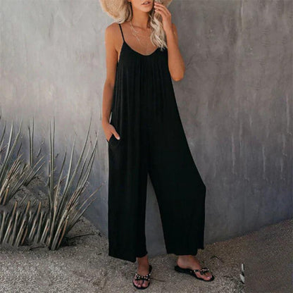 Jumpsuit Bella™ | Women's Sleeveless Loose Jumpsuit | Lightweight Fabric, Side Pockets & Relaxed Fit