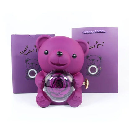 Rose Bear with Necklace | Bear with Necklace for Valentine’s Day