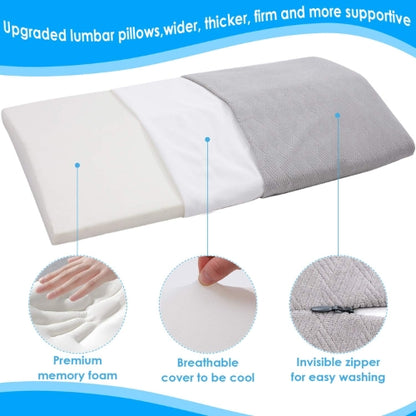 Lumbar Support Pillow for Sleeping – Ergonomic Back Cushion for Pain Relief & Comfort Throughout the Night