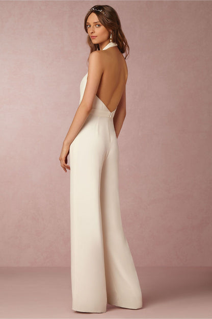 Halter Luxe™ | Women's Colorful Wide Leg Jumpsuit | Lightweight Fabric, Adjustable Neckline & Flattering Fit