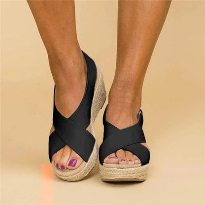 Orthopaedic Wedge Espadrilles for Women, Taupe, Comfortable Footwear, Casual Summer Shoes