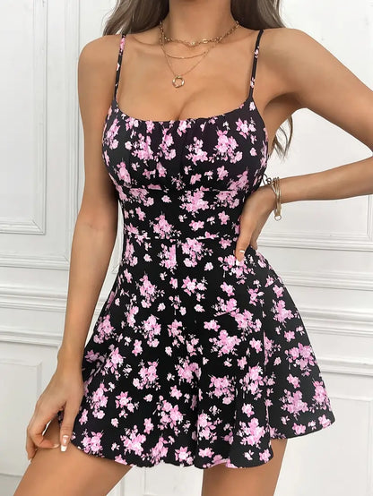 Floral Muse™ | Women's Floral Mini Dress | Multicolor, Lightweight Fabric & Stylish Design