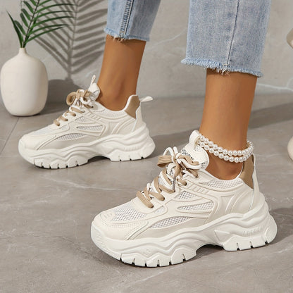 Solea Luxe™ | Women's Thick Sole Mesh Sneakers | Breathable Material, Lightweight Design & Comfortable Fit