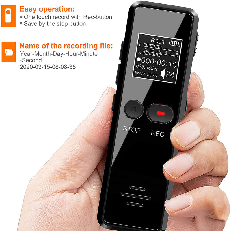 Stealth and Hidden Audio Recorder Discreet Device for Voice Recording & Surveillanc