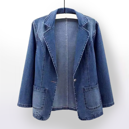 Blazer Belleza™ |  Classic Denim Blazer | Durable Cotton Blend, Tailored Fit, Stylish Design