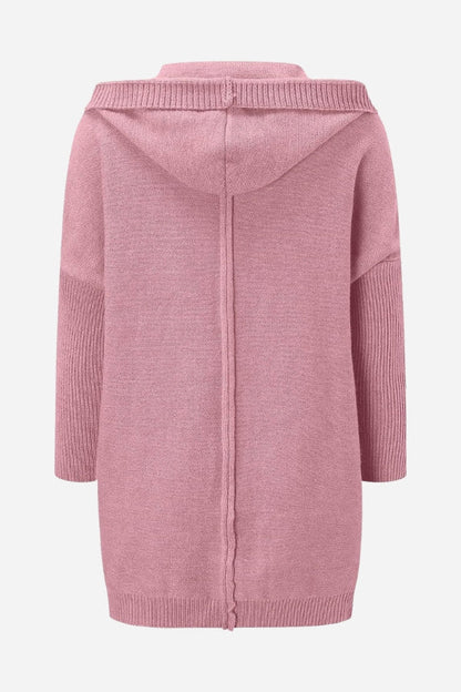 Knit Aura™ | Women's Knitted Hooded Coat | Soft Acrylic, Cozy Design & Warmth for Cold Weather