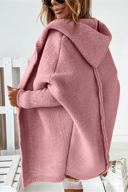 Knit Aura™ | Women's Knitted Hooded Coat | Soft Acrylic, Cozy Design & Warmth for Cold Weather