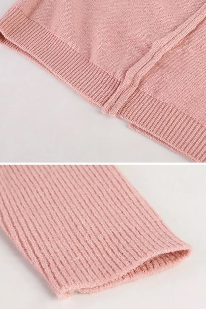 Knit Aura™ | Women's Knitted Hooded Coat | Soft Acrylic, Cozy Design & Warmth for Cold Weather