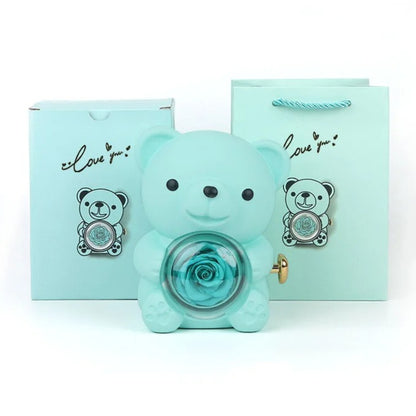 Rose Bear with Necklace | Bear with Necklace for Valentine’s Day