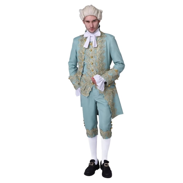 18th Century Costume – Rococo Baroque Victorian Men's Outfit for Halloween, Performance, and Masquerade