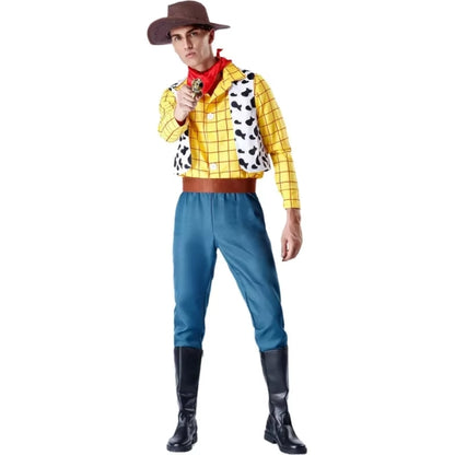 Cowboy Cowgirl Jessie Woody Costume for Adults – Wild West Outfit for Fancy Dress and Halloween