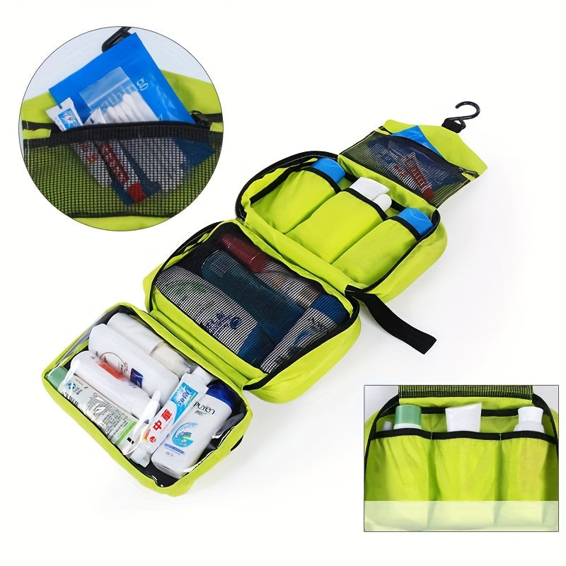 Compact Hanging Toiletry Organiser – Ideal Wash Bag for Travel & Camping