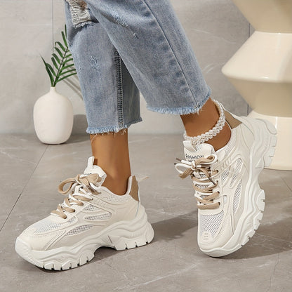 Solea Luxe™ | Women's Thick Sole Mesh Sneakers | Breathable Material, Lightweight Design & Comfortable Fit