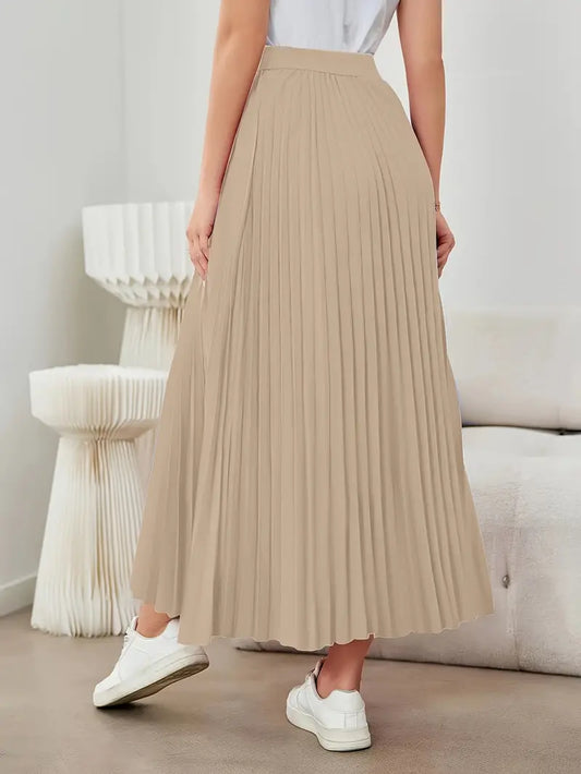 Pleat Luxe™ | Women's Long Pleated Skirt | Lightweight Fabric, High-Waisted Design & Flattering Silhouette