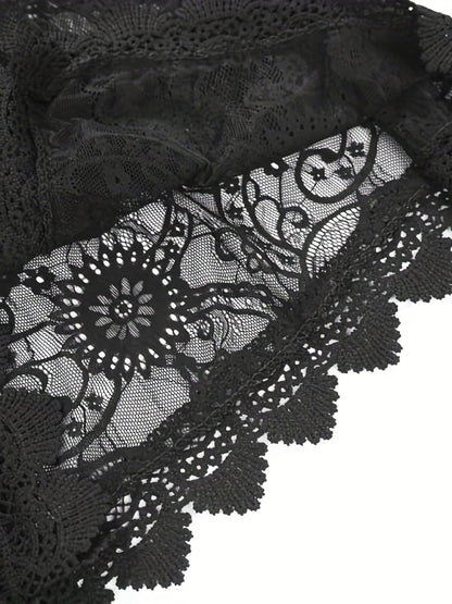 Lace Vespera™ | Women's Lace V-Neck Midi Dress | Summer Knit, Slit Hem & Long Sleeves for Beachwear