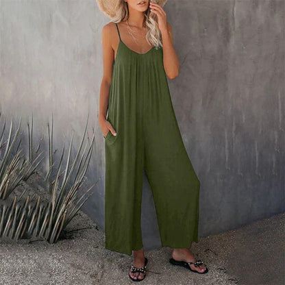 Jumpsuit Bella™ | Women's Sleeveless Loose Jumpsuit | Lightweight Fabric, Side Pockets & Relaxed Fit