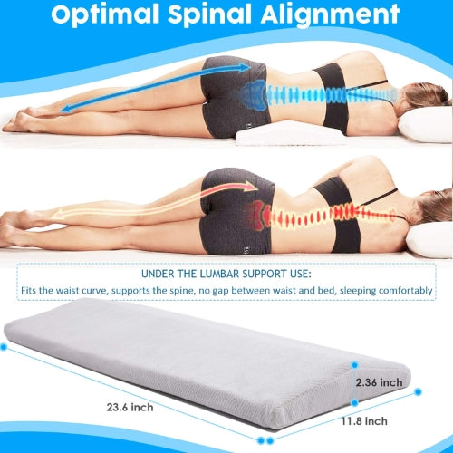 Lumbar Support Pillow for Sleeping – Ergonomic Back Cushion for Pain Relief & Comfort Throughout the Night