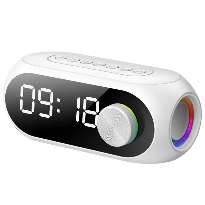 Wireless Charging Bluetooth Speaker Alarm Clock with LED Lamp