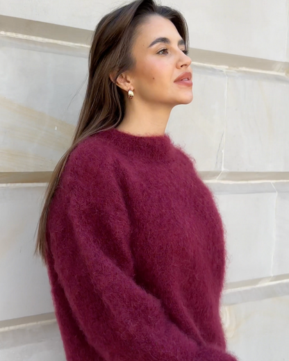 Mohair Luxe™ | Women's Mohair Mixed Jumper | Soft Knit, Round Neck Design & Cozy Fit