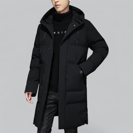 Men's Winter Long Coat Parka | Insulated, Waterproof, and Hooded Design for Cold Weather Protection