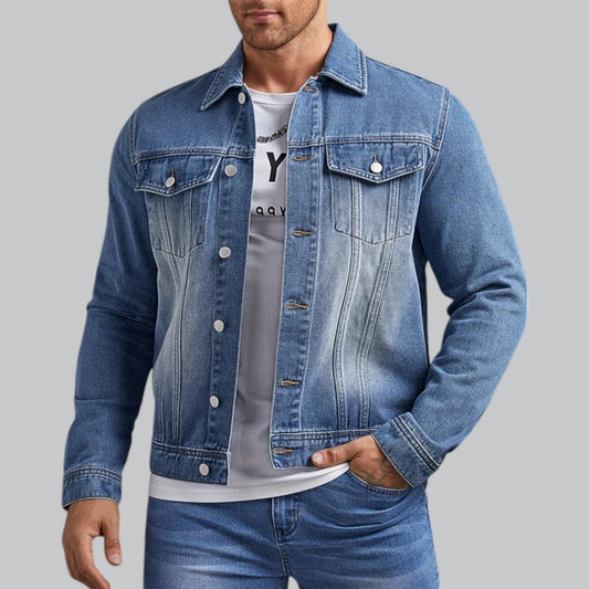 Men's Casual Denim Jacket | Slim Fit, Lightweight Fabric, Classic Style for Everyday Wear