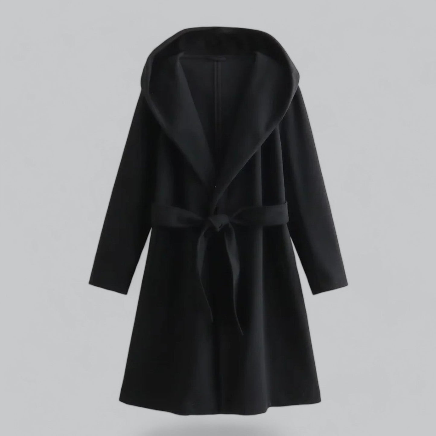 Hooded Long Trench Coat with Belt | Women's Stylish Outerwear | Water-Resistant Fabric, Adjustable Waist, and Warm Lining