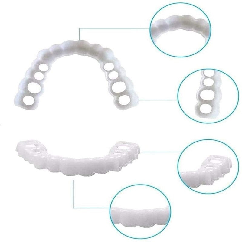 Clip On Teeth Veneers - Instant Smile with Fake Teeth Dentures