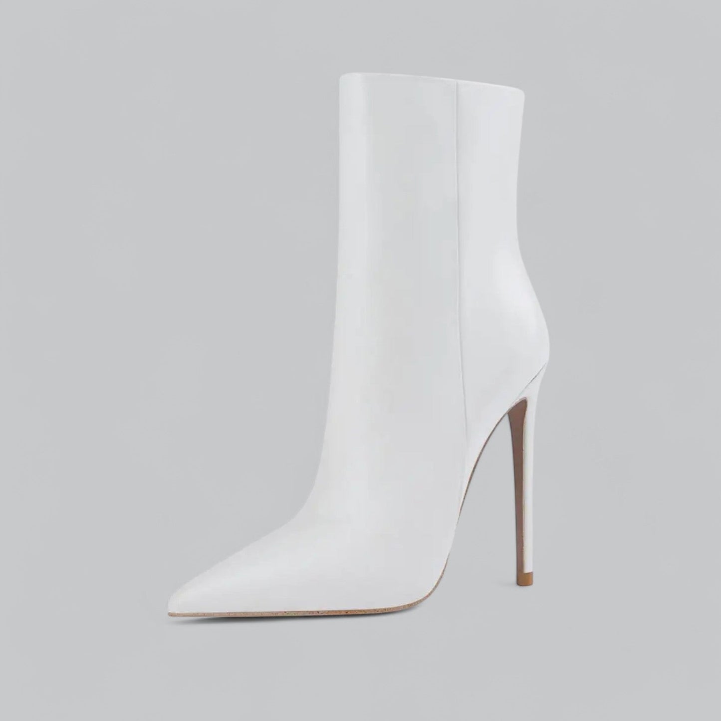 Faux Leather Pointed Slim Heels Ankle Boots | Stylish, Comfortable Fit for Women