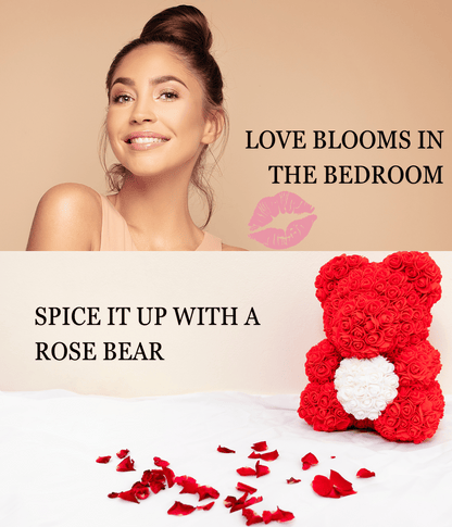 Rose Flower Teddy Bear | Valentine’s Day | Gift Box Included
