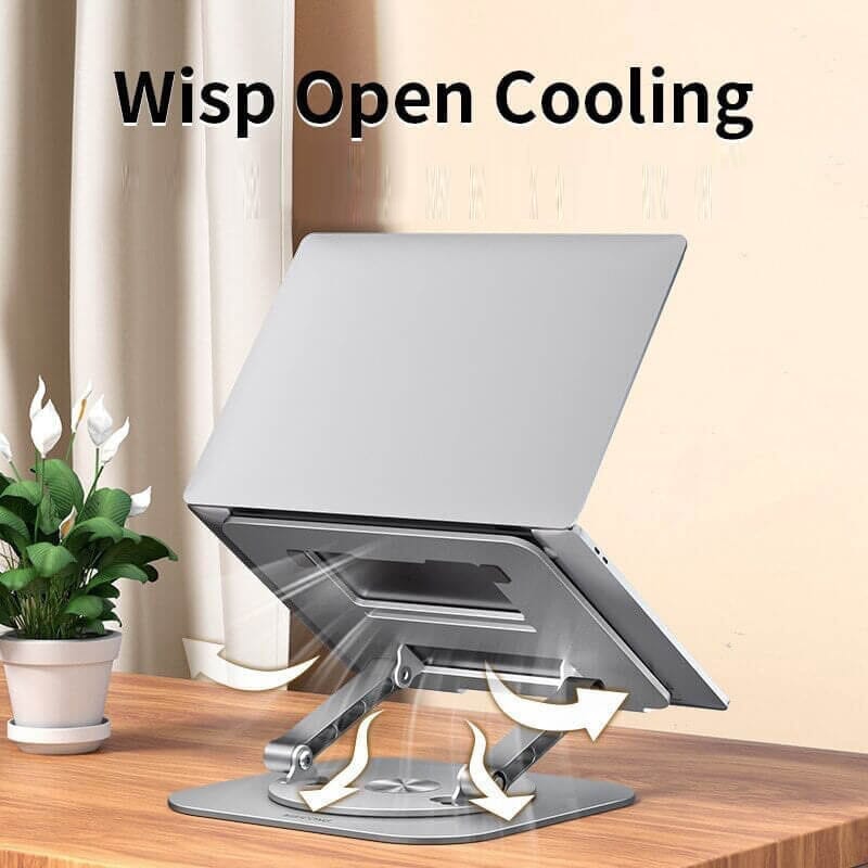 Aluminum Alloy Laptop Stand 360 Degree Rotating Bracket Silver