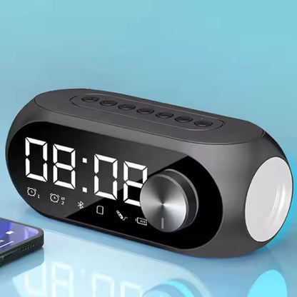 Wireless Charging Bluetooth Speaker Alarm Clock with LED Lamp