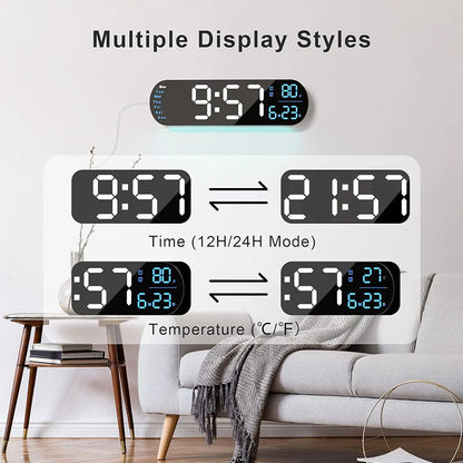 14-inch Radio Controlled Wall Clock – Large Digital Time Display