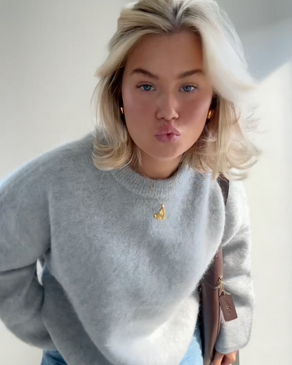 Mohair Luxe™ | Women's Mohair Mixed Jumper | Soft Knit, Round Neck Design & Cozy Fit