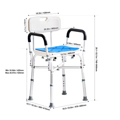 Adjustable Shower Chair for Elderly – Durable and Comfortable Shower Stool for Disabled