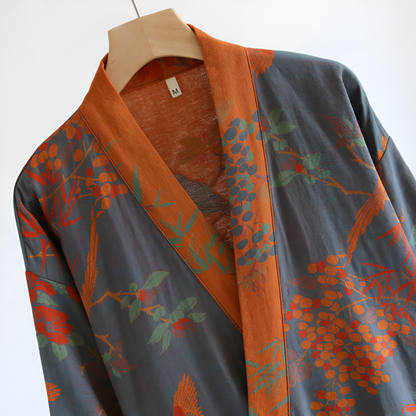 Restored Cotton Waffle Bathrobe for Women – Vintage Retro Style, Soft and Comfortable, Ideal for Home Use