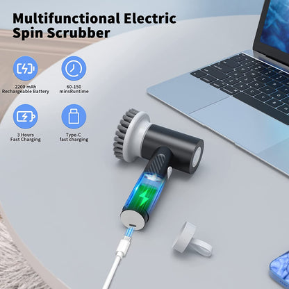 Multifunctional Electric Scrubber 360° Cleaning - Power and Versatile Spin Brush Cleaner