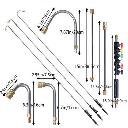 4000 PSI Telescopic Gutter Cleaner – High-Pressure Washer Wand with Extension Lance for Roofs, Walls, and Drains