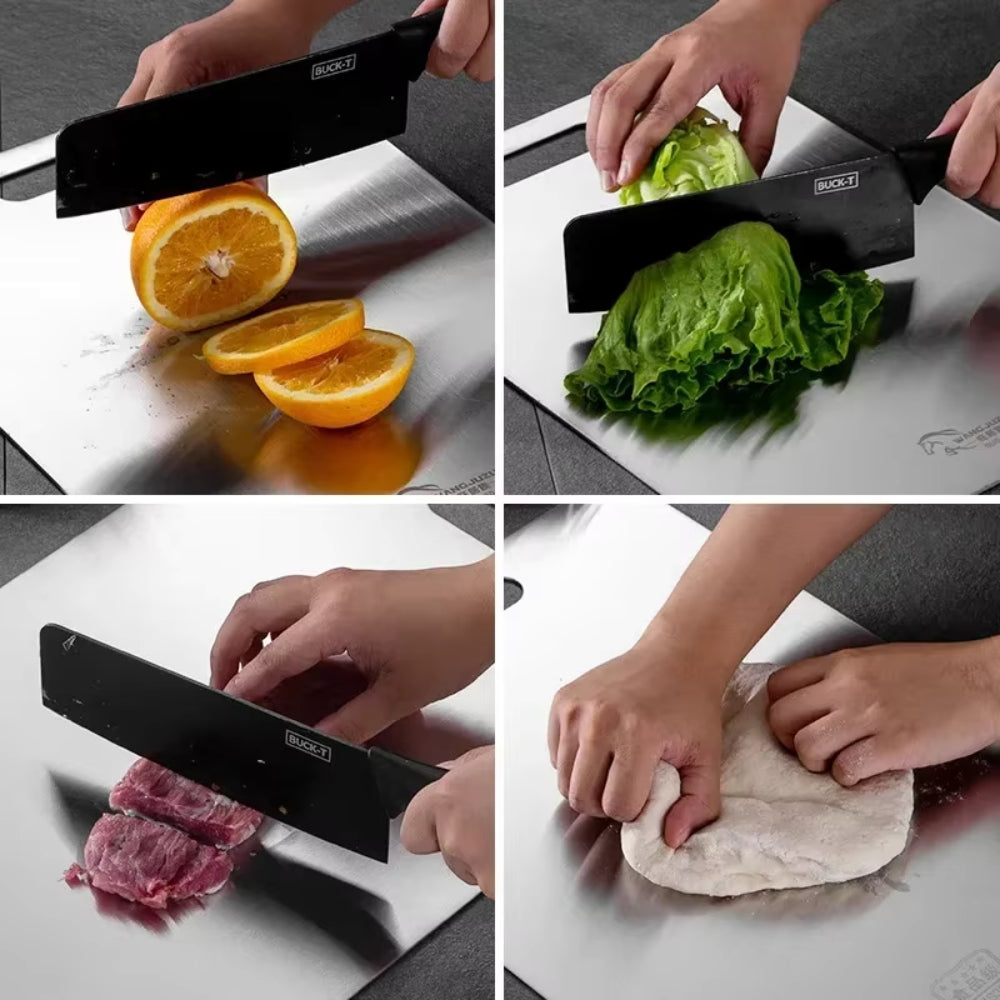 Stainless Steel Chopping Board – Non-Absorbent & Bacteria-Resistant Surface