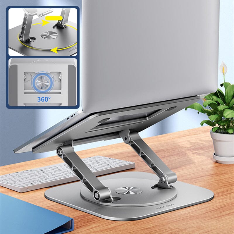 Aluminum Alloy Laptop Stand 360 Degree Rotating Bracket Silver