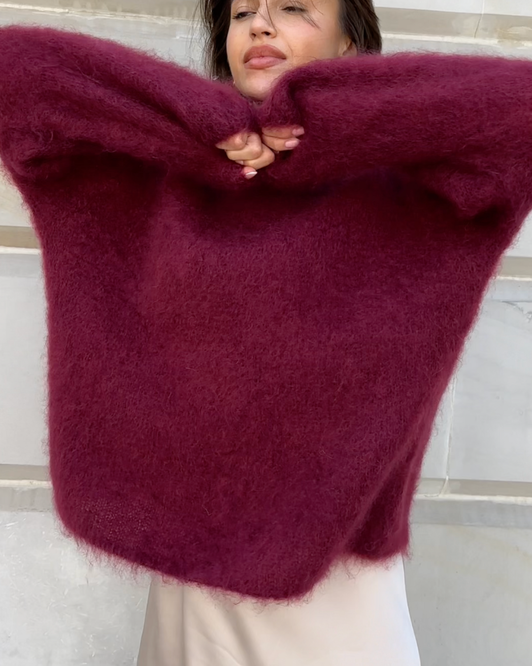 Mohair Luxe™ | Women's Mohair Mixed Jumper | Soft Knit, Round Neck Design & Cozy Fit