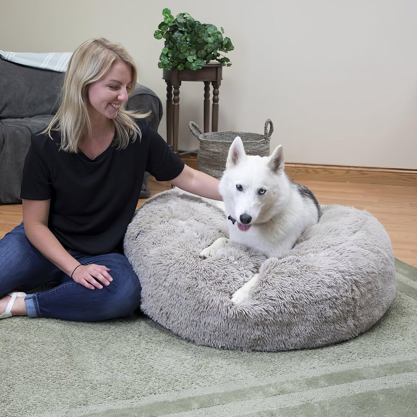 Cosy Calming Dog Bed - Soft Fluffy Dog Bed for Ultimate Comfort Washable