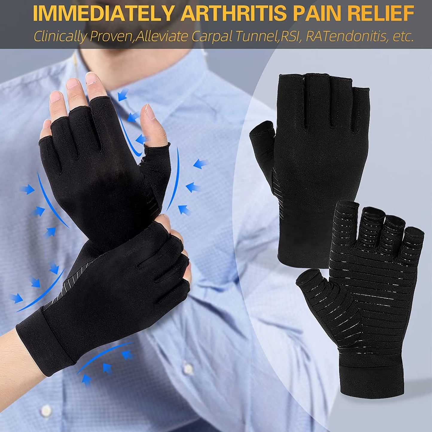 Arthritis Tendon NHS Heated Gloves for Painrelief