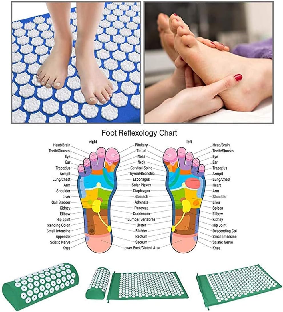 Acupressure Mat & Pillow Set – Spike Massage Pad for Pain Relief & Relaxation