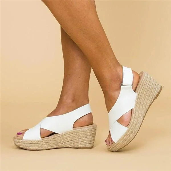 Orthopaedic Wedge Espadrilles for Women, Taupe, Comfortable Footwear, Casual Summer Shoes