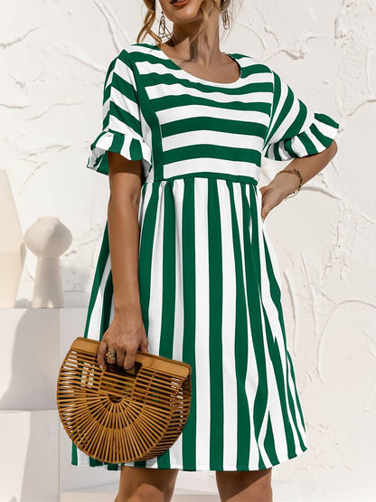 Dress Stripe™ | Women's Striped Short Dress | Lightweight Fabric, Casual Fit & Stylish Design