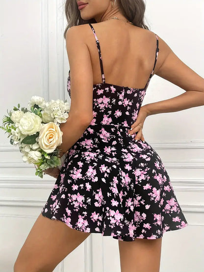 Floral Muse™ | Women's Floral Mini Dress | Multicolor, Lightweight Fabric & Stylish Design